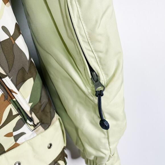 e408 Womens Medium M Pale Green Vixen Ski Jacket Snowboarding Floral Camo Print - Picture 4 of 16